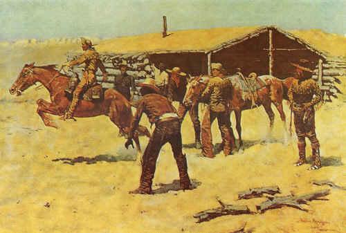 Frederick Remington Coming and Going of the Pony Express France oil painting art